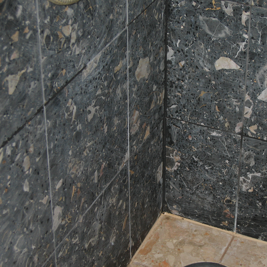 Damaged tiles, damaged stone, damaged shower, shower restoration